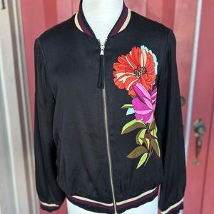 Trina Turk Adriano Dahlia Dell Bomber Jacket
